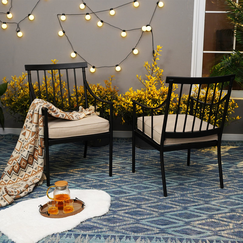 Lark Manor Mcgahan Patio Dining Armchair with Cushion & Reviews Wayfair